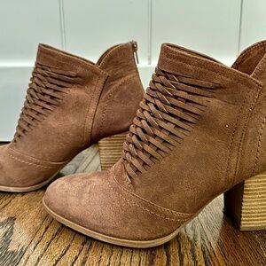 Brown Suede Booties - Size 9 - Fergalicious by Fergie